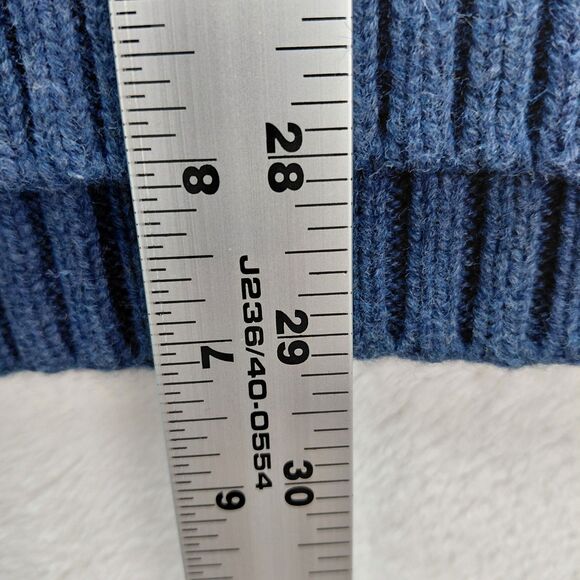 Duluth Trading Military Sweater Men 2XL Blue Wool Blend Heavyweight Shawl Collar - Picture 7 of 13